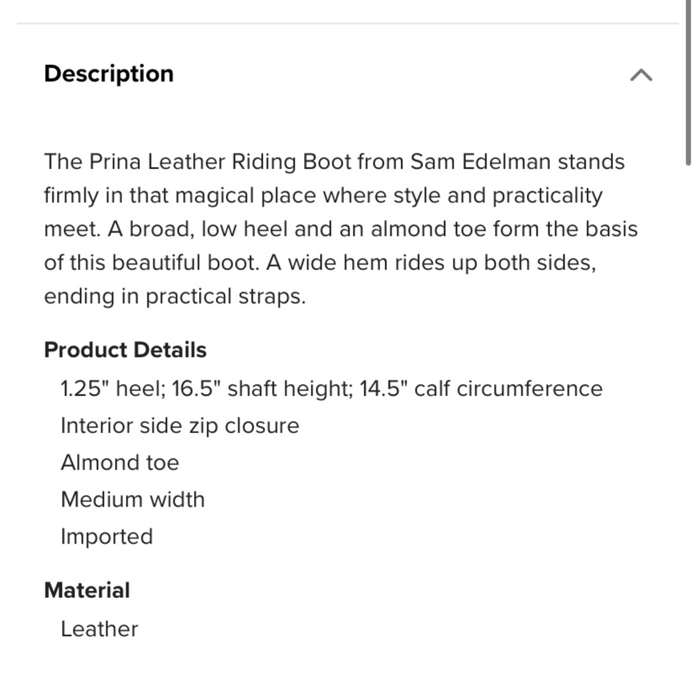 NEW Sam Edelman Prina 2 Leather Tall Boots Whiskey Size 7 NWOB - Picture 8 of 8